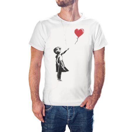 Camiseta Banksy Niña Globo color blanco