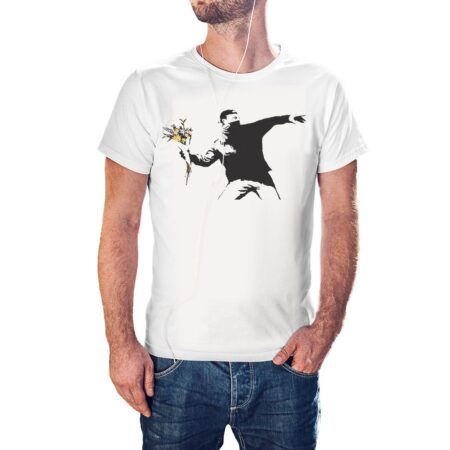 Camiseta Banksy Ramo de Flores