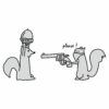 Diseño Ardilla ladrona con pistola, please!