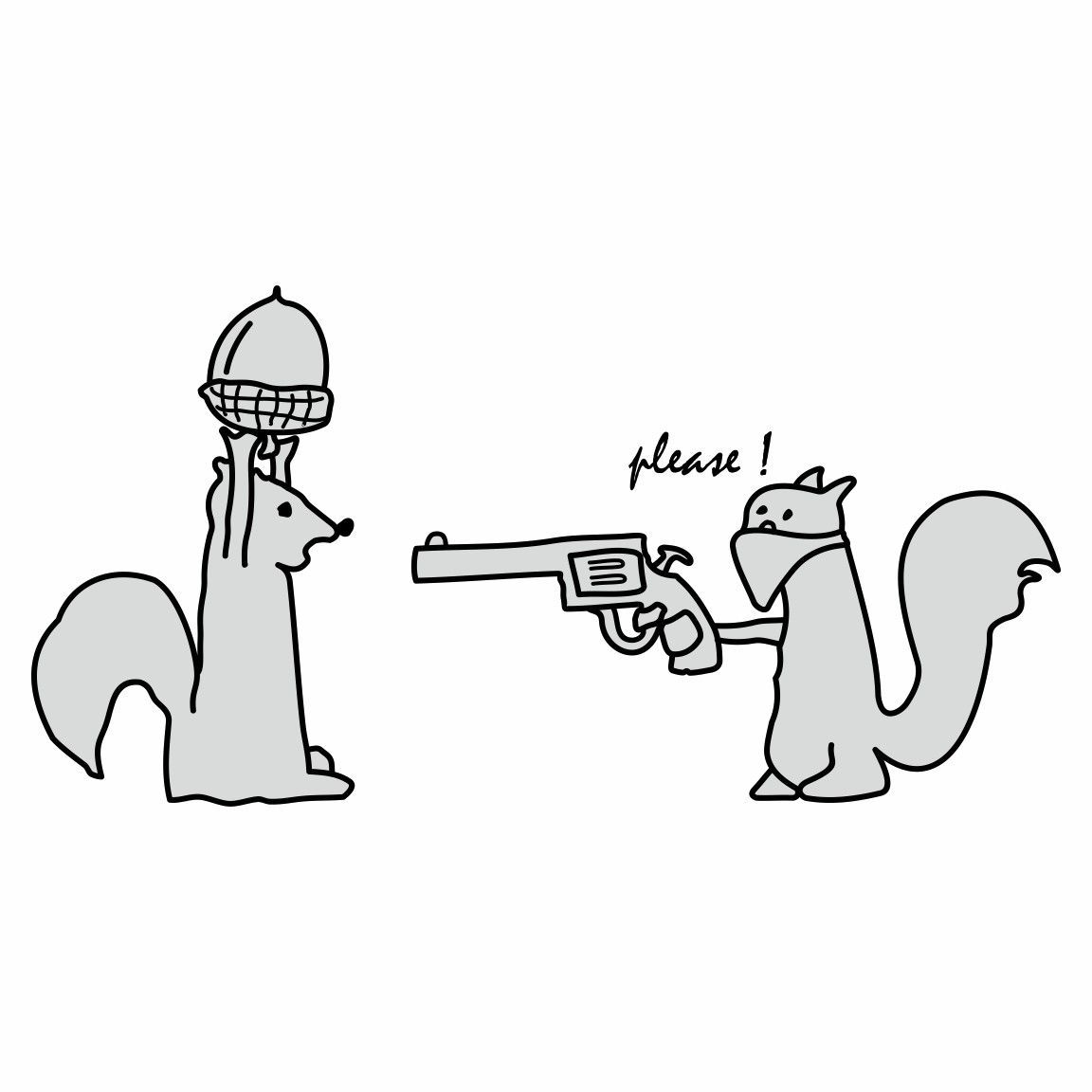 Diseño Ardilla ladrona con pistola, please!