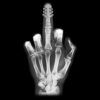 Diseño Camiseta Radiografía Mano Dedo Guitarra