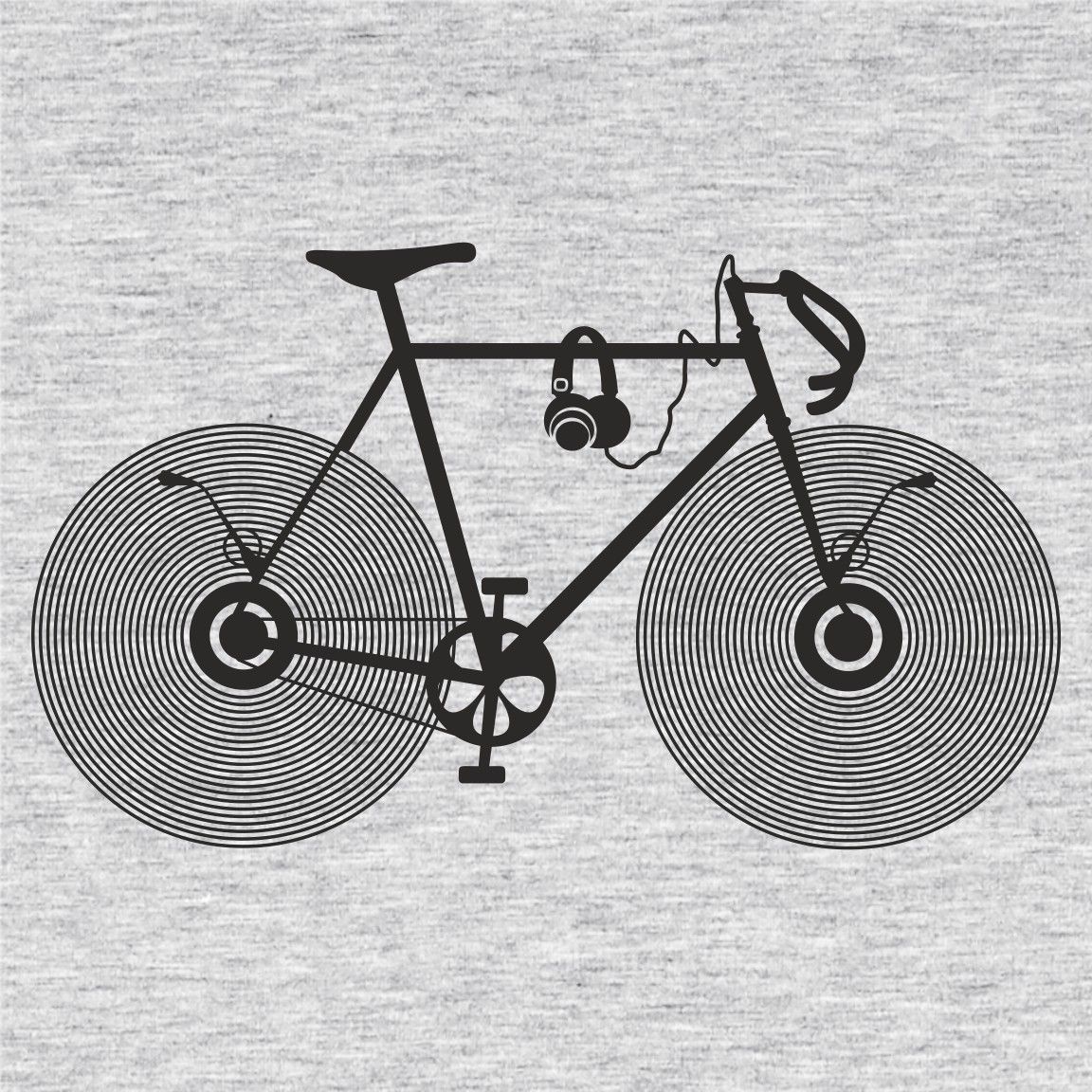 Diseño Bici Disco con Auriculares