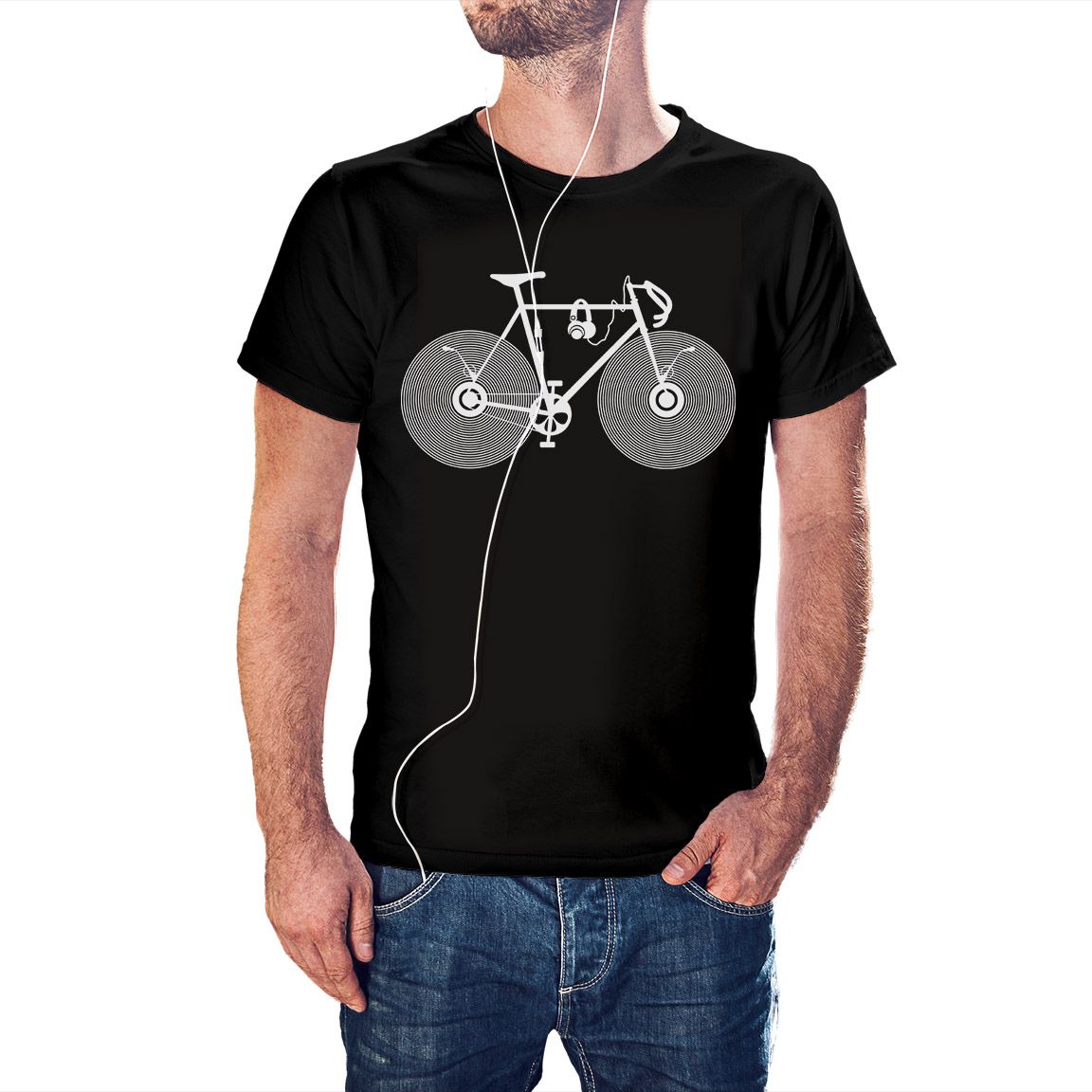 Camiseta Bici Disco con Auriculares Camiseta Bici Disco con Auriculares