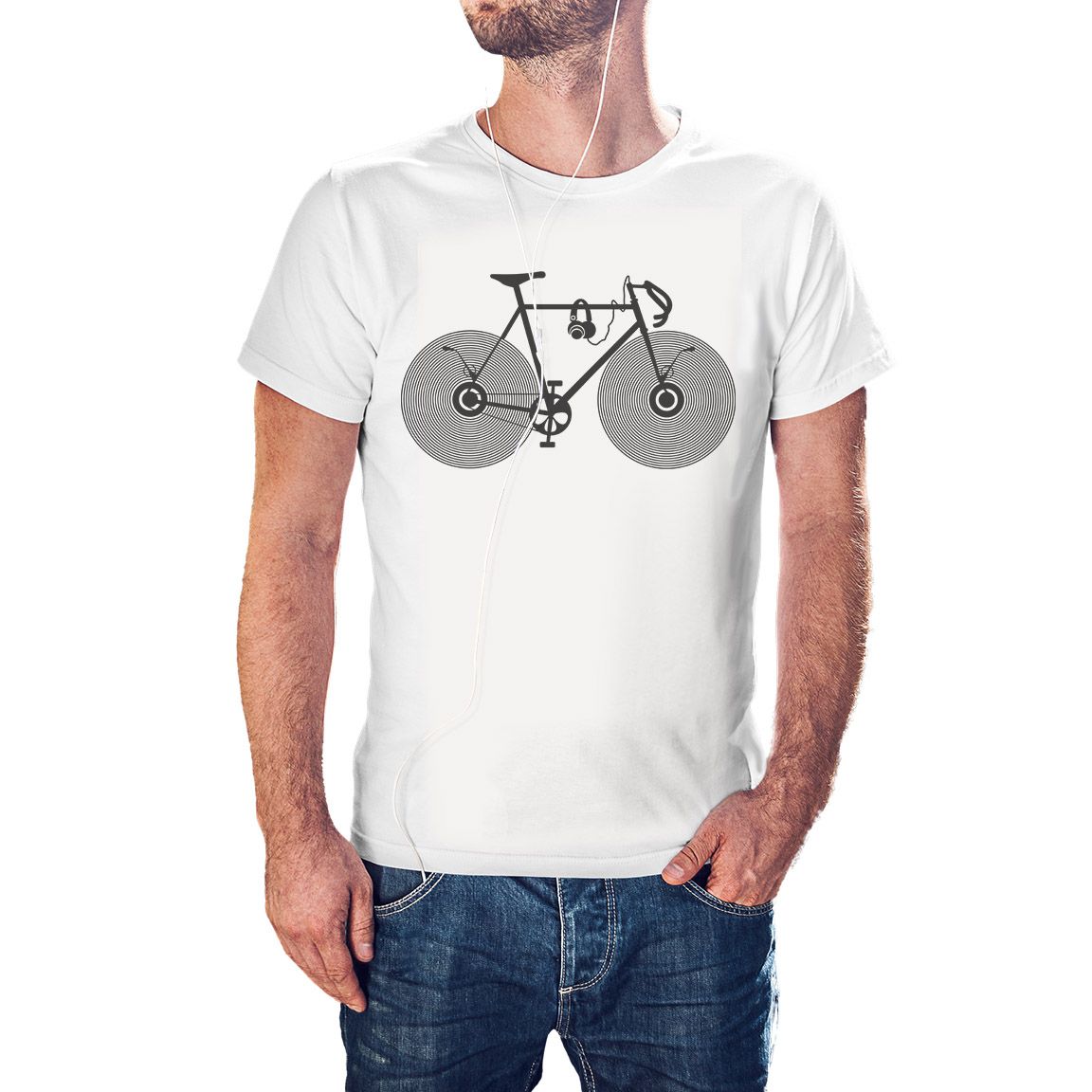 Camiseta Bici Disco con Auriculares Camiseta Bici Disco con Auriculares