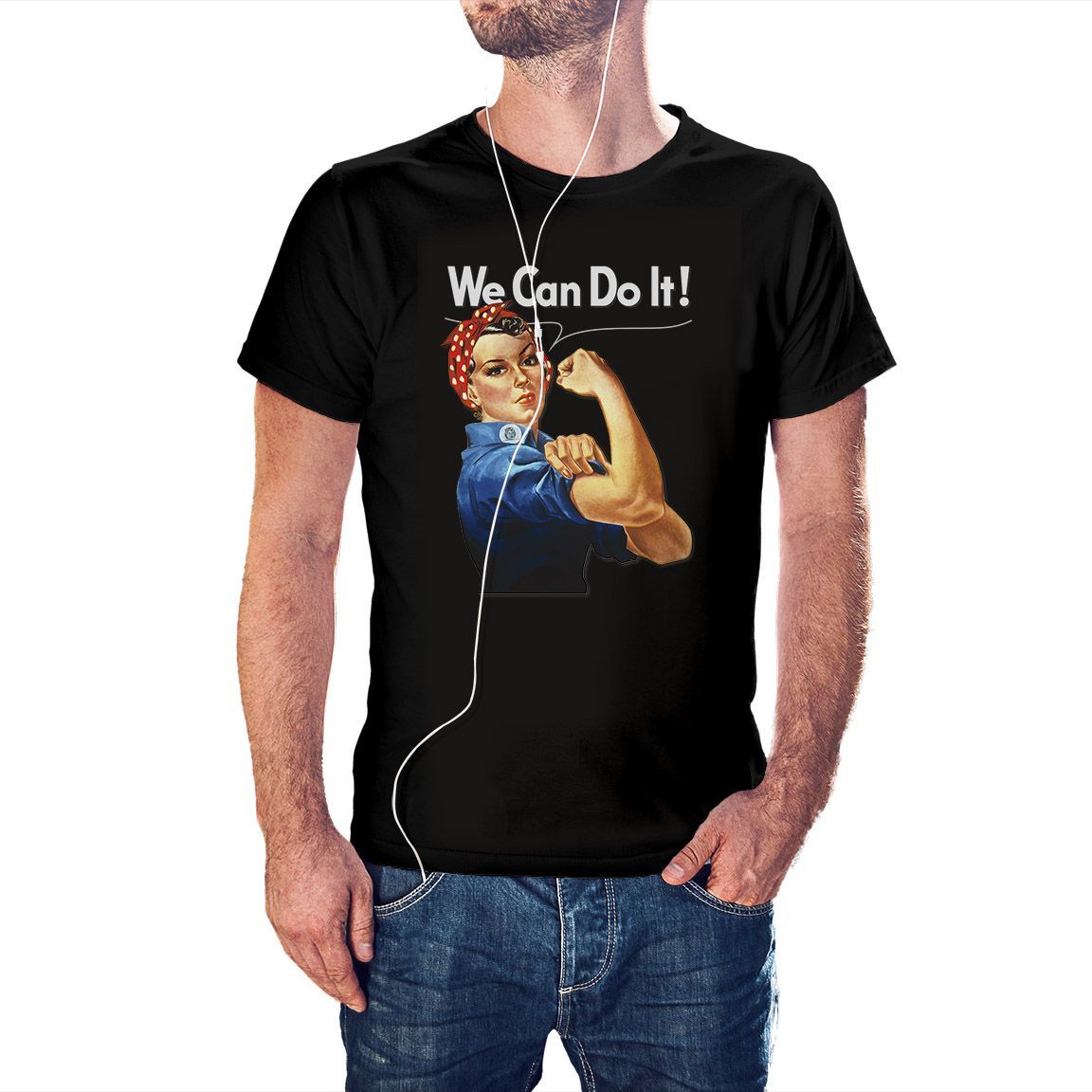 Camiseta negra We Can Do It!
