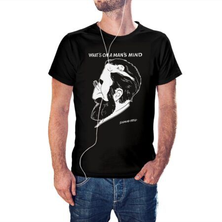 Camiseta negra What's on a Man's Mind S. Freud