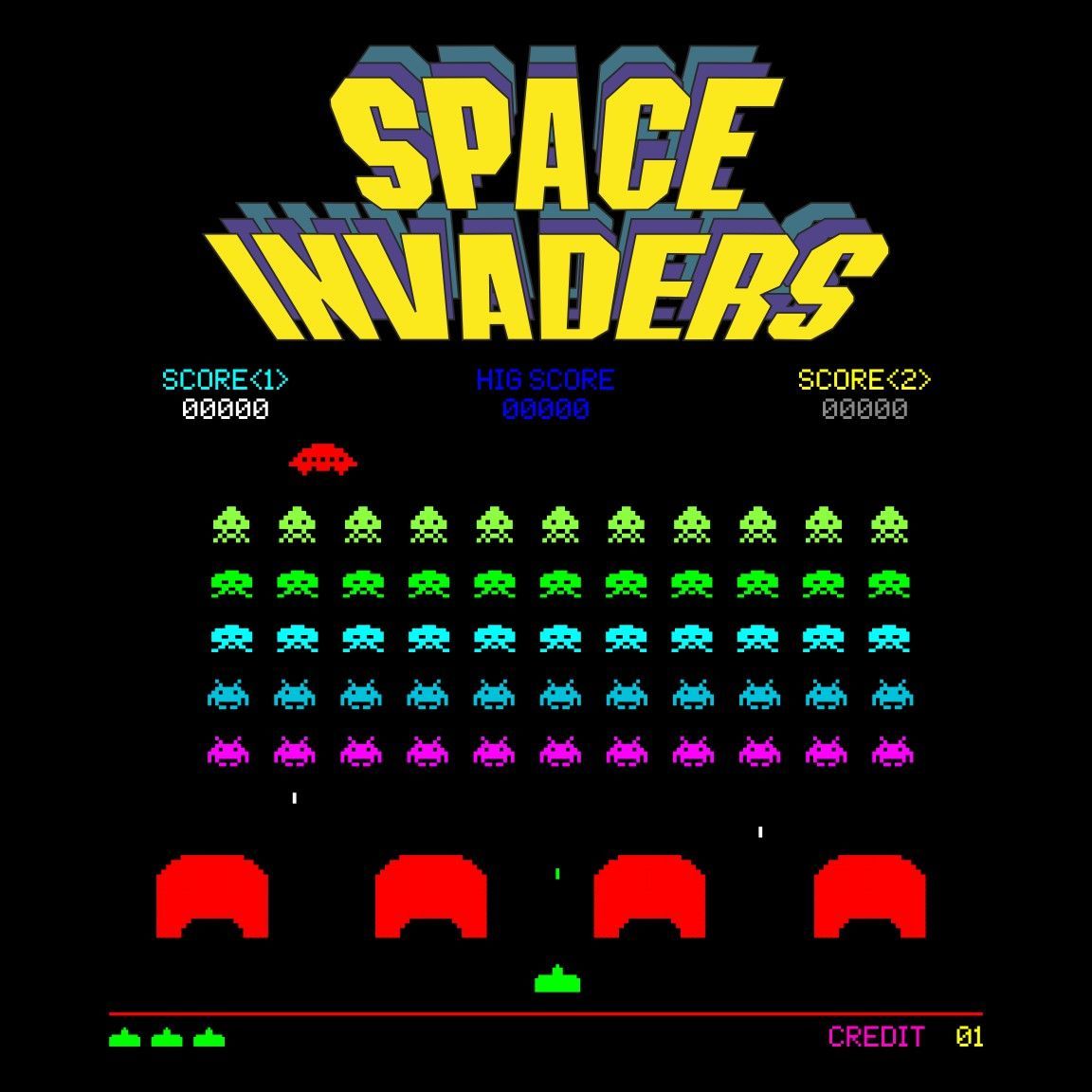 Diseño camiseta Space Invaders Retro