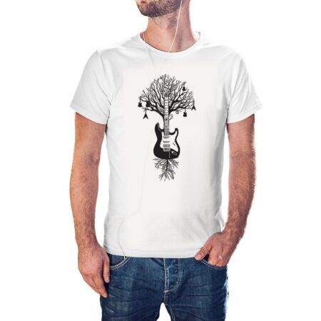 Camiseta blanca Árbol de Guitarras