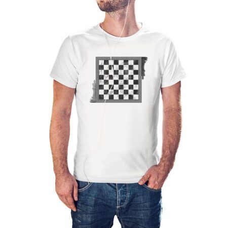 Camiseta blanca Tablero de Ajedrez 2 Reyes