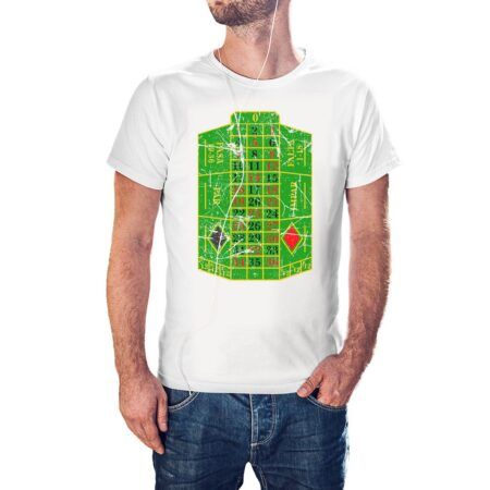 Camiseta blanca Tablero Ruleta Casino