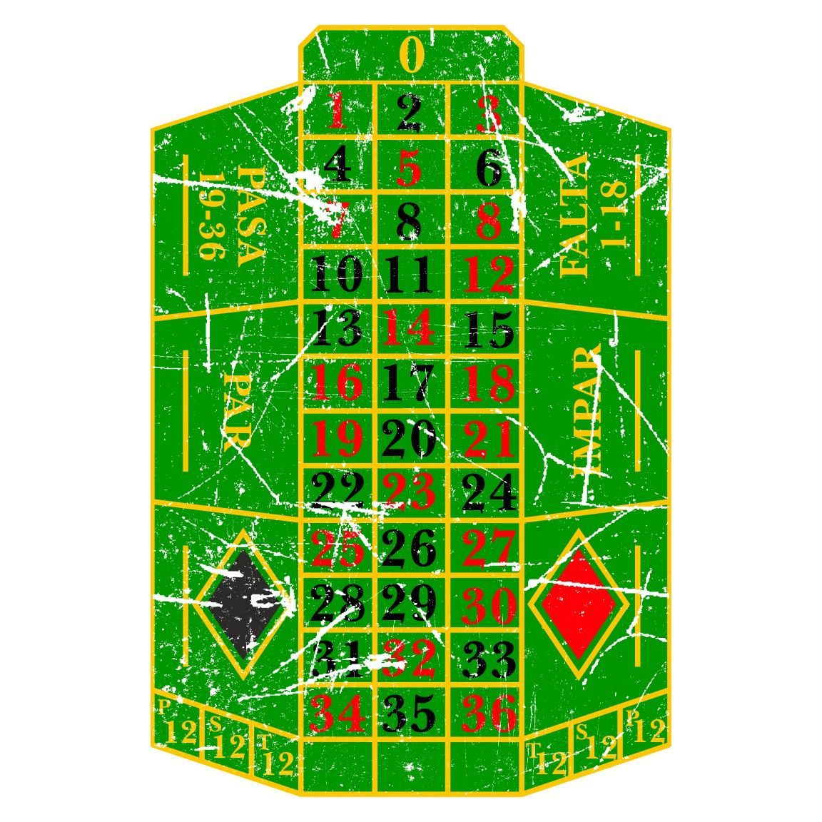 Diseño camiseta Tablero Ruleta Casino Diseño camiseta Tablero Ruleta Casino