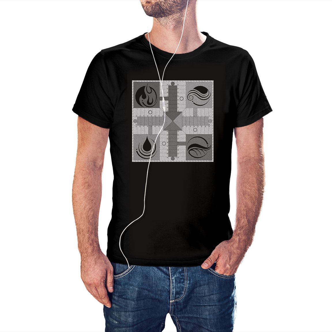 Camiseta Negra Parchís Black & White
