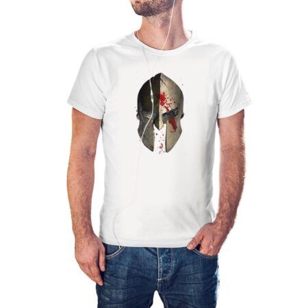 Camiseta blanca Casco Espartano Lucha