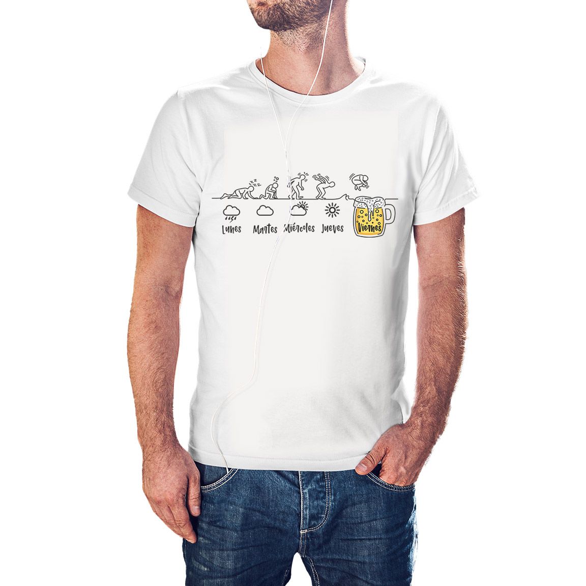 Camiseta blanca Por fin ya es Viernes