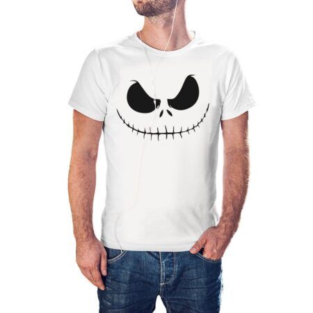 Camiseta blanca Pesadilla Antes De Navidad Sonrisa de Jack