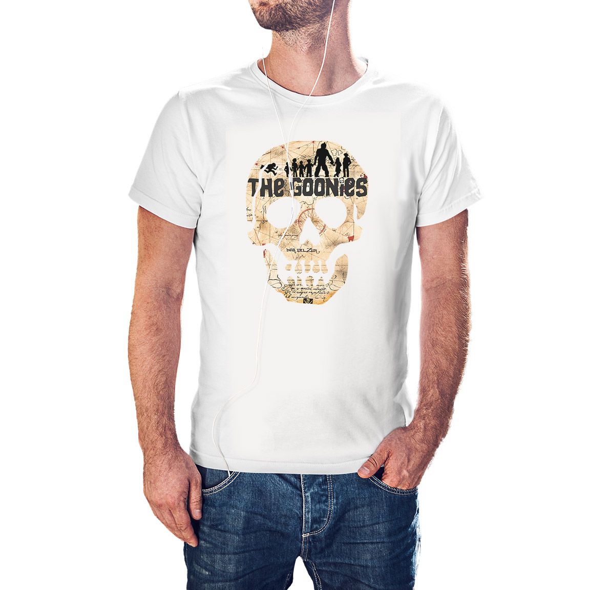 Camiseta blanca The Goonies Skull Map Camiseta blanca The Goonies Skull Map