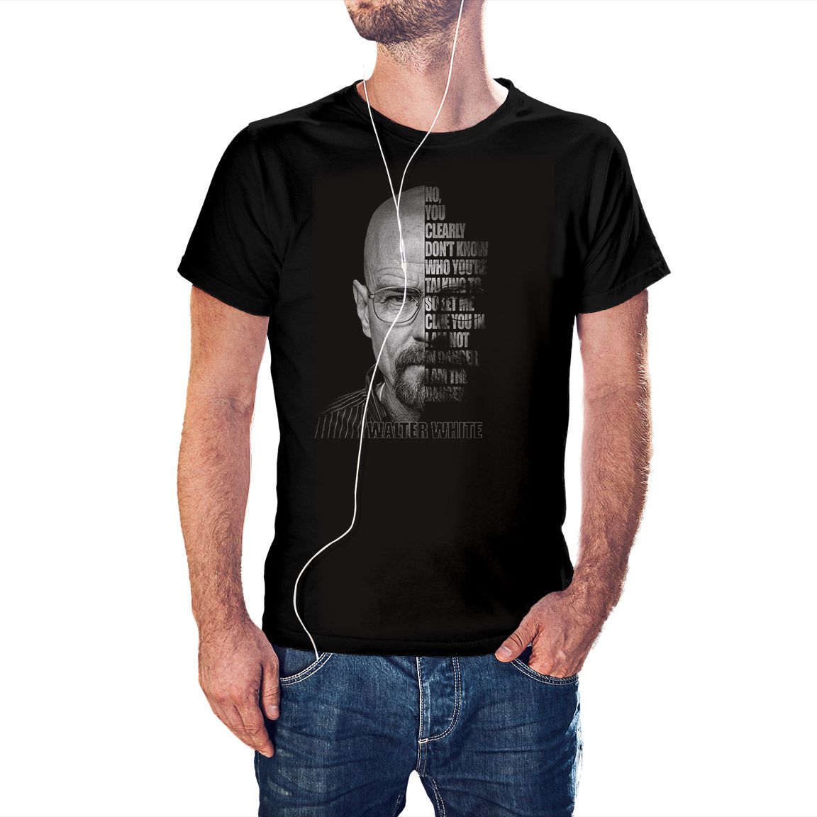 Camiseta Walter White Frase color negro