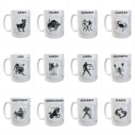 Tazas con los Signos del Zodiaco del Horóscopo