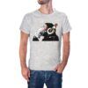Camiseta Mono con Auriculares Pensando color gris jaspeado Camiseta Mono con Auriculares Pensando color gris jaspeado