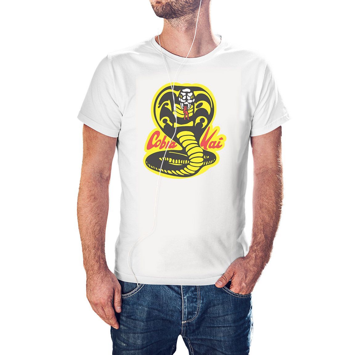 Camiseta Cobra Kai color blanco