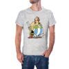 Camiseta Astérix Obélix e Idéfix color gris jaspeado