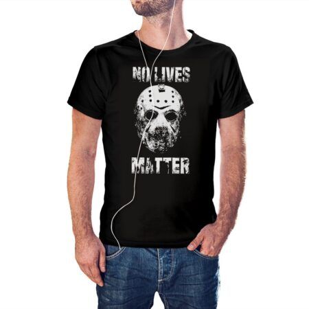 Camiseta Máscara Jason No Lives Matter color negro