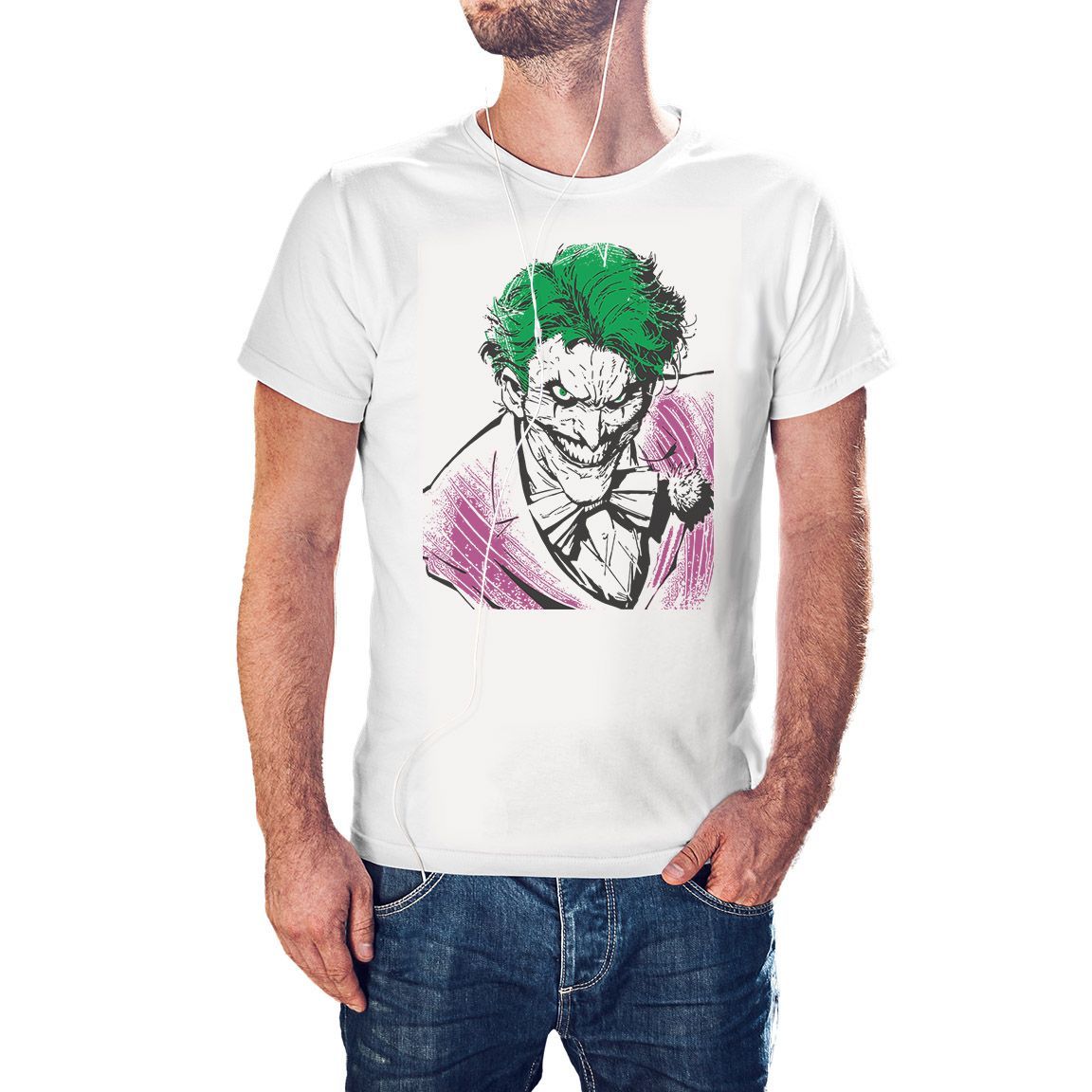Camiseta Portrait of Evil color blanco