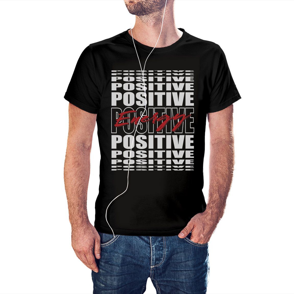 Camiseta Positive Energy color negro Camiseta Positive Energy color negro