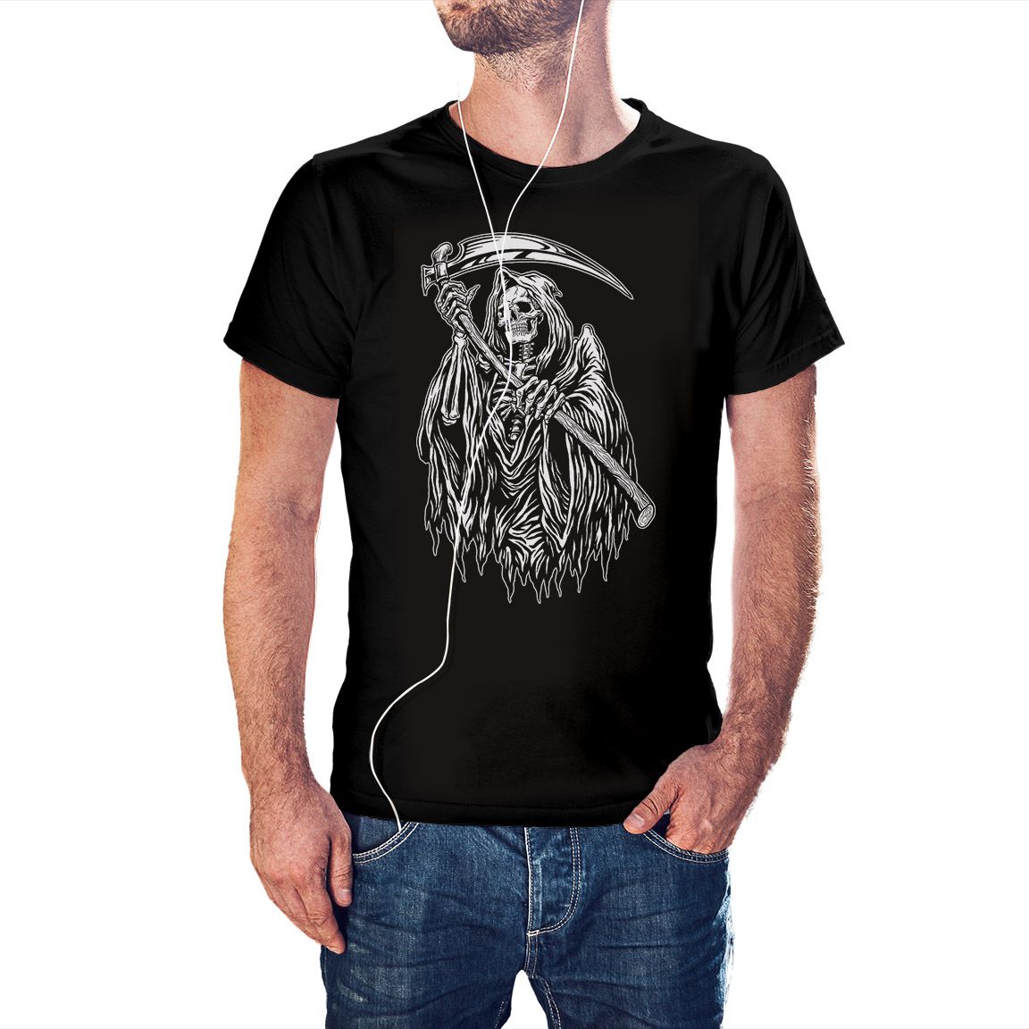 Camiseta Skull Scythe color negro