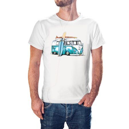 Camiseta Camper Beach Van color blanco