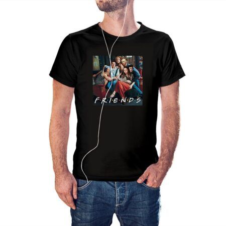 Camiseta Retro Friends Collage color negro