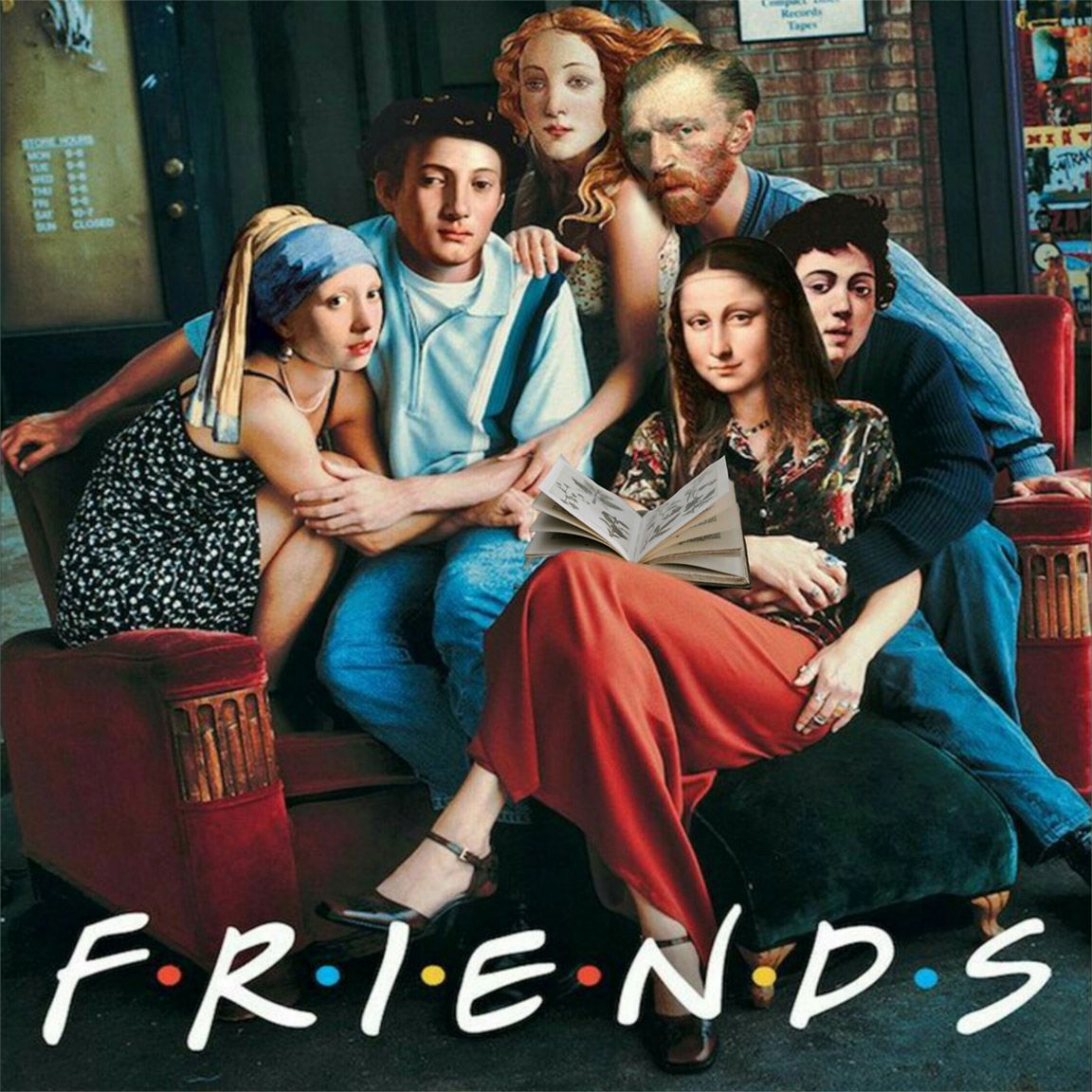 Diseño Retro Friends Collage