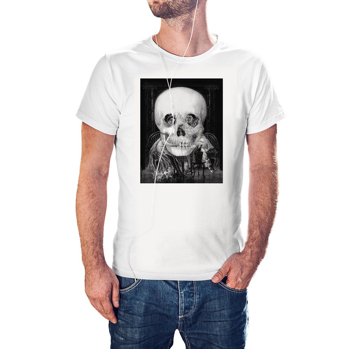 Camiseta El Amor de Pierrot y Columbine color blanco