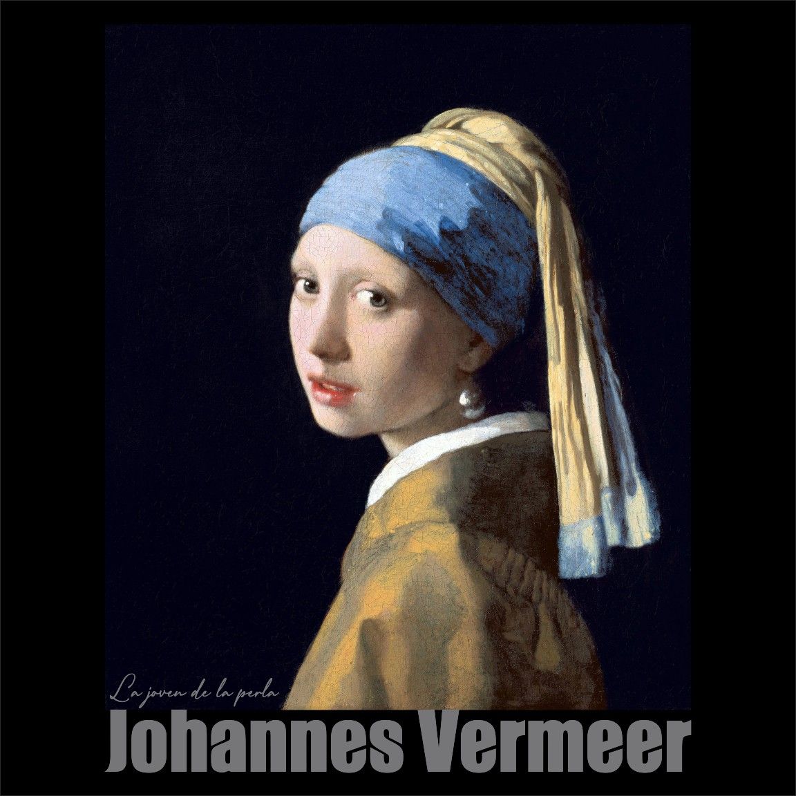 Camiseta La Joven de la Perla de Johannes Vermeer diseño