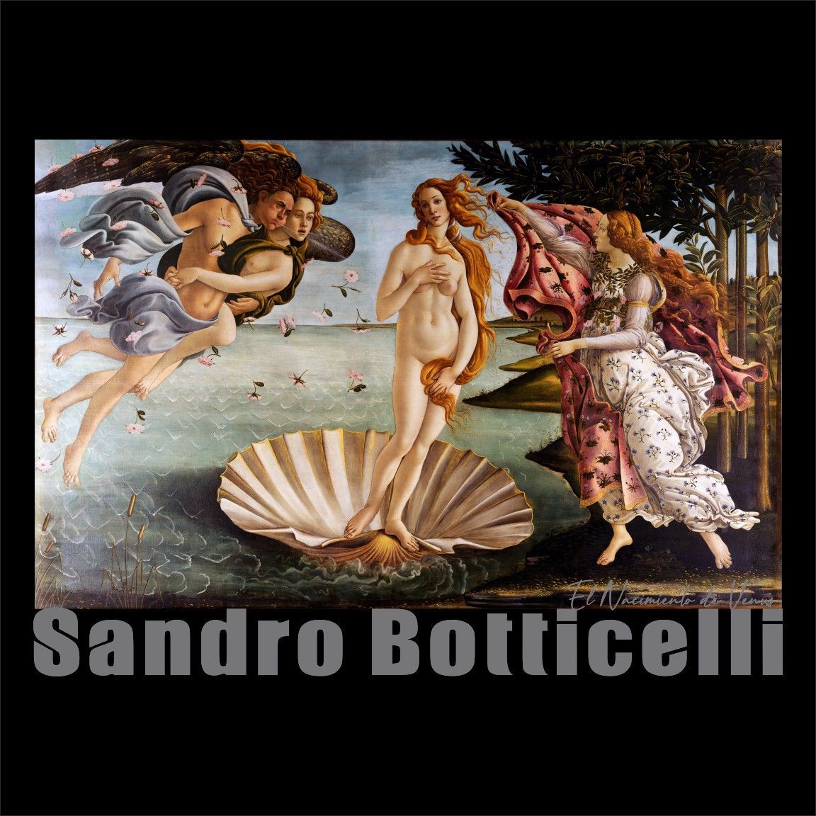 Camiseta Nacimiento de Venus de Boticelli diseño