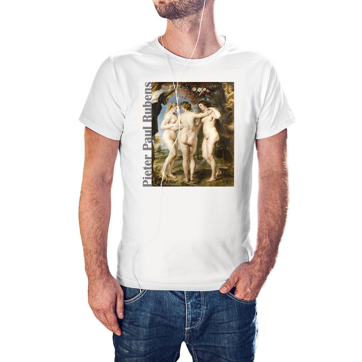 Camiseta Las Tres Gracias de Rubens color blanco
