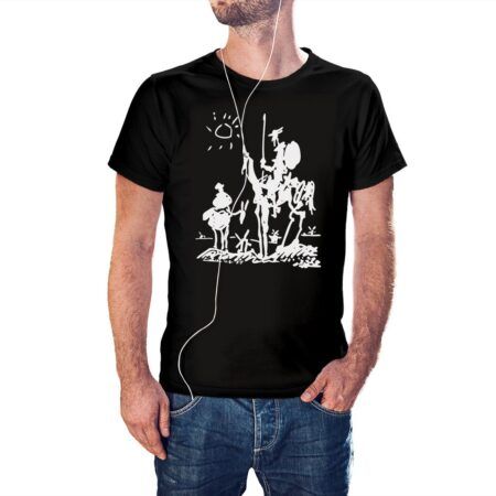 Camiseta Don Quijote de Picasso color negro
