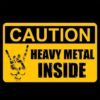Diseño camiseta Caution Heavy Metal Inside