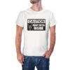 Camiseta Caution Heavy Metal Inside color blanco