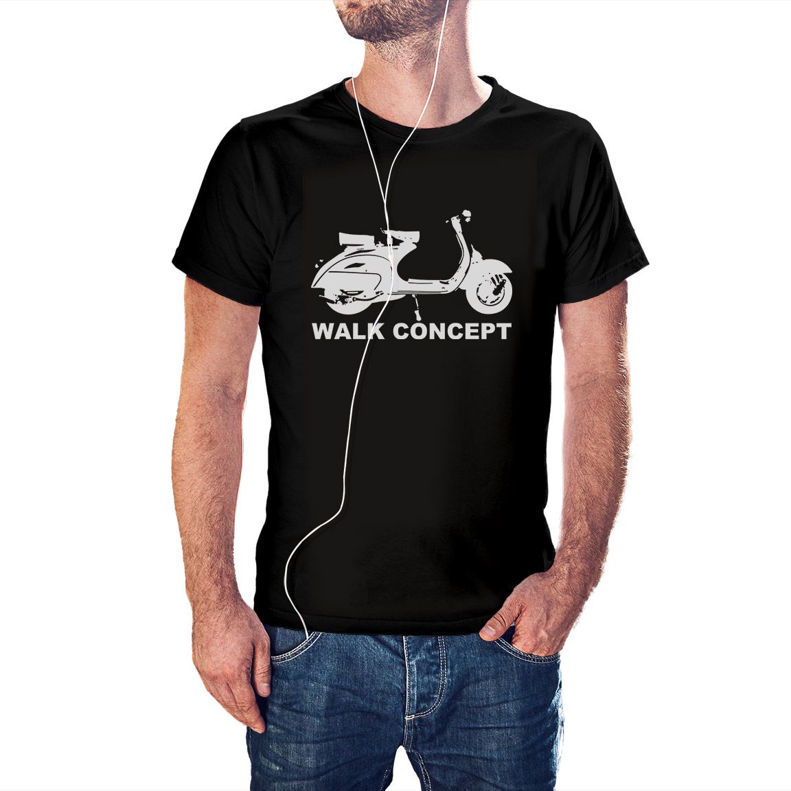 Camiseta Scooter Walk Concept color negro