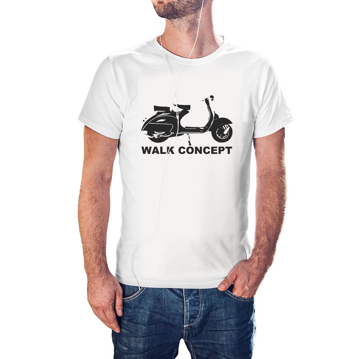 Camiseta Scooter Walk Concept color blanco