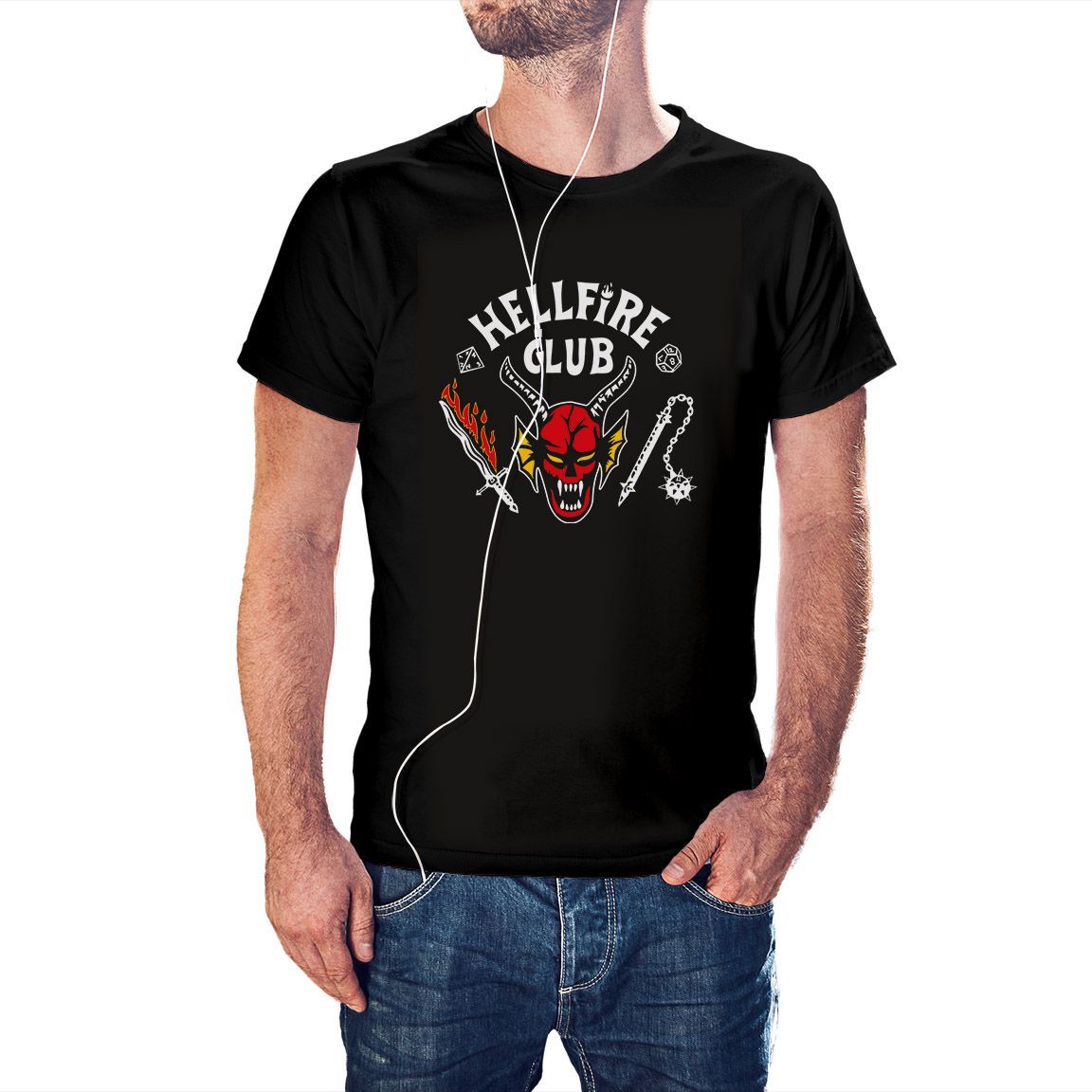 Camiseta Caution Hellfire Club color Negro