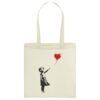 Bolsa de tela 100% Algodón Banksy Niña Globo Bolsa de tela 100% Algodón Banksy Niña Globo