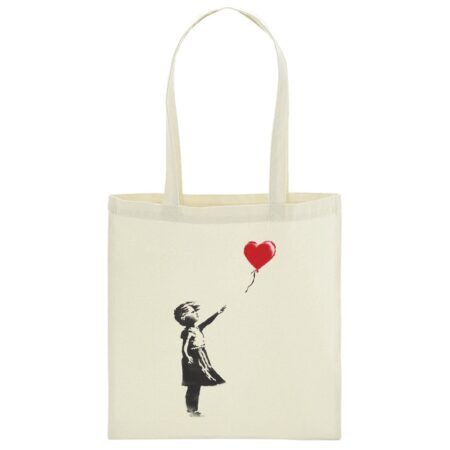 Bolsa de tela 100% Algodón Banksy Niña Globo