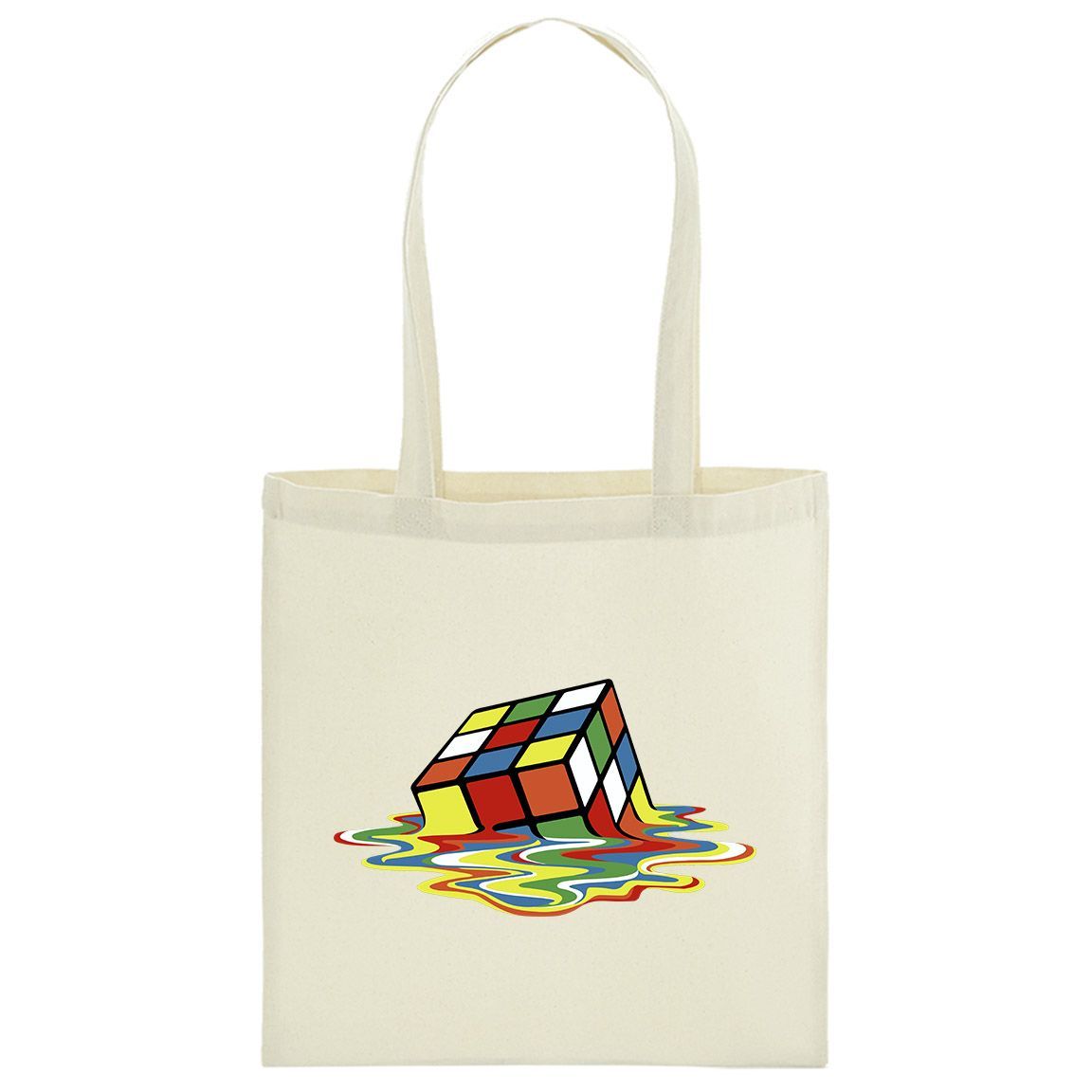 Bolsa de asas Cubo Rubik Derretido color natural