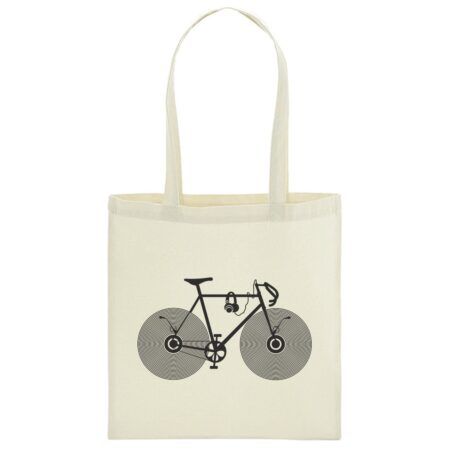 Bolsa de tela 100% Algodón Bici Disco con Auriculares