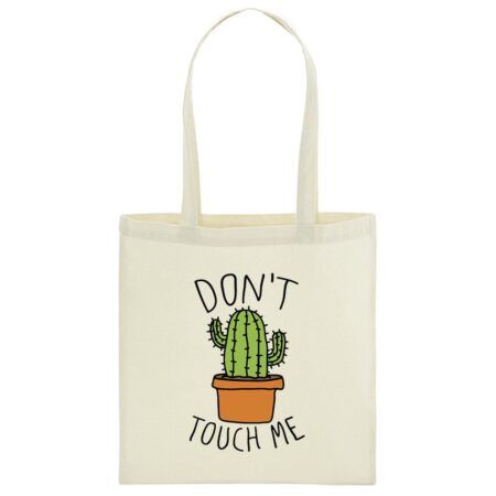 Bolsa de tela 100% Algodón Don't Touch Me Cactus