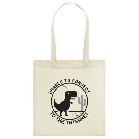 Bolsa de tela 100% Algodón Dinosaurio Unable to Connected