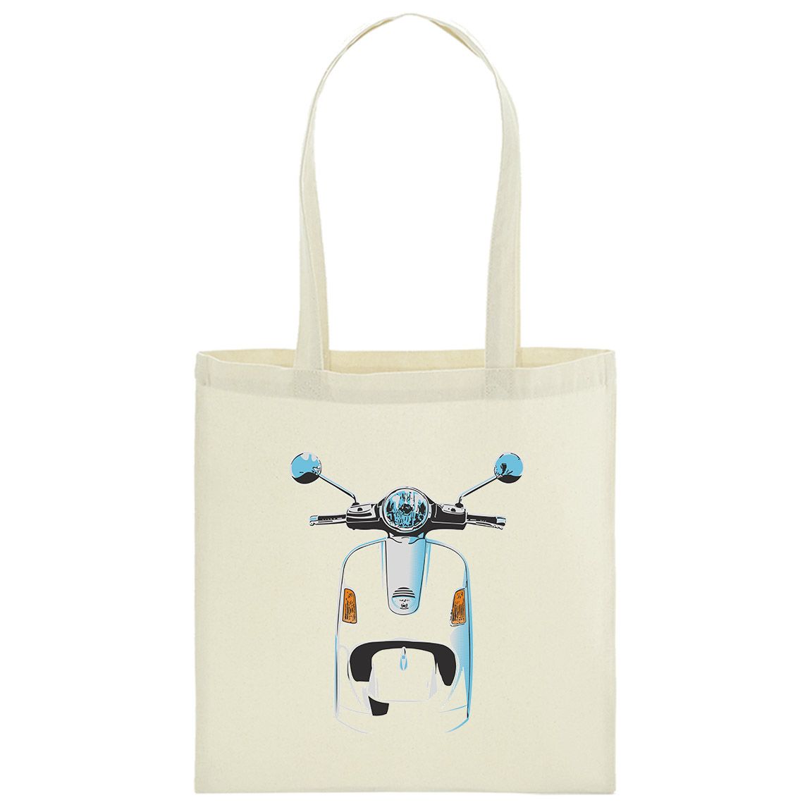 Bolsa bandolera Scooter Clásico frontal color blanco Bolsa bandolera Scooter Clásico frontal color blanco