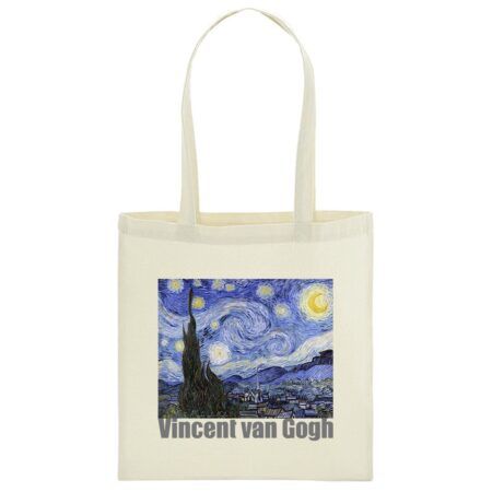 Bolsa de tela 100% Algodón Noche Estrellada de Van Gogh